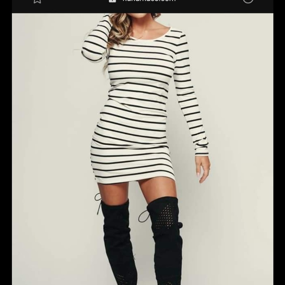 Stripped bodycon dress